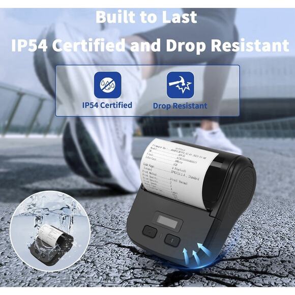 Portable 3” Thermal Label Maker Printer Bluetooth Wireless w/ Tape Barcode Ship - Picture 5 of 9